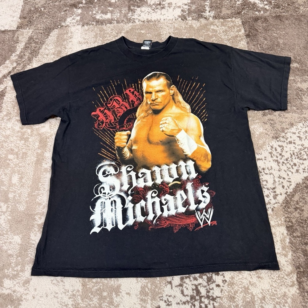 Vintage 2007 WWE Shawn Michaels Fifth Sun Shirt Size XL Y2K HBK Black